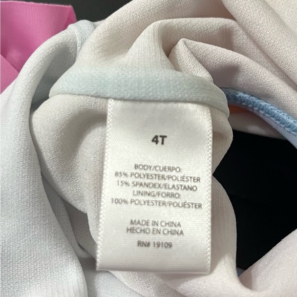 Pink and Blue One Piece Swim with Bluey Cartoon Design 4T - Picture 8 of 9